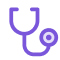 Icon lila Stethoskop